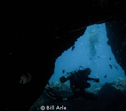 Coming out of the lava tube by Bill Arle 